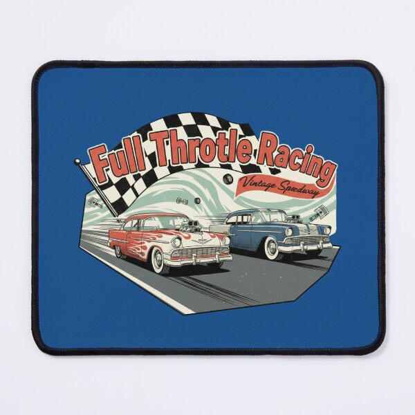 Item preview, Full Throttle Racing Vintage T-Shirt | Retro 50s Drag Racing Muscle Car Design | Classic Speedway Hot Rod Art designed and sold by ObsidianUruk.
