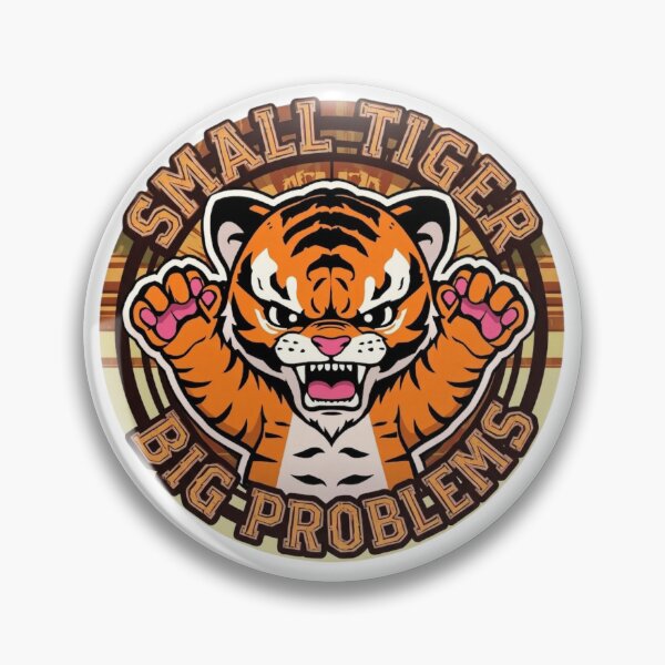 Item preview, Small Tiger Big Problems Funny Baby Tiger Art Print designed and sold by Sky-bully.