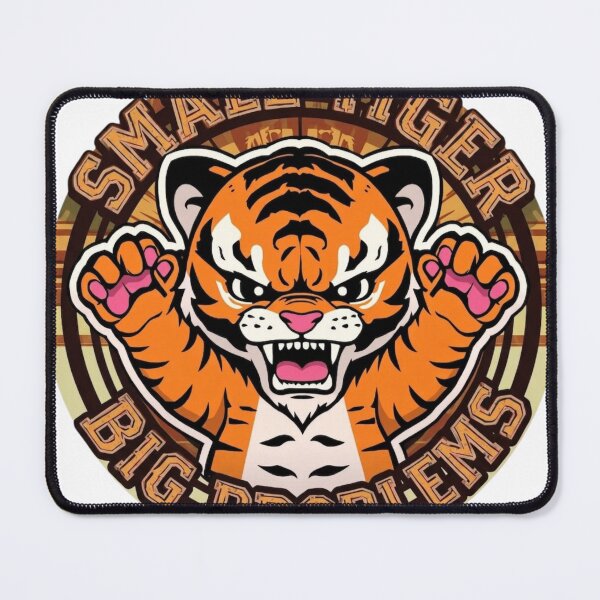 Item preview, Small Tiger Big Problems Funny Baby Tiger Art Print designed and sold by Sky-bully.