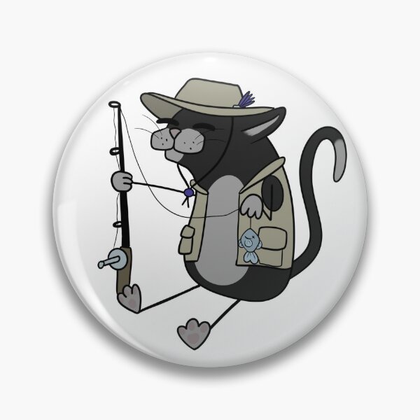 Item preview,  Fishing Kitty (Tuxedo) designed and sold by CritterBazaar.