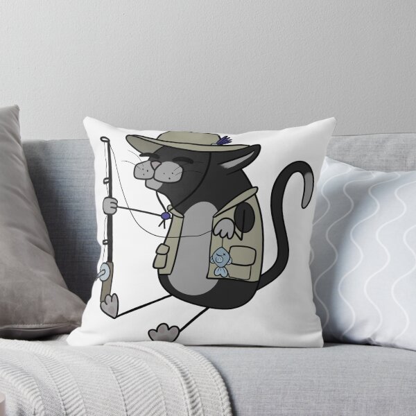 Item preview,  Fishing Kitty (Tuxedo) designed and sold by CritterBazaar.