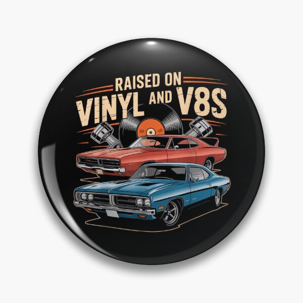 Item preview, Raised on Vinyl and V8s Retro Car Music designed and sold by AlanYYoder.