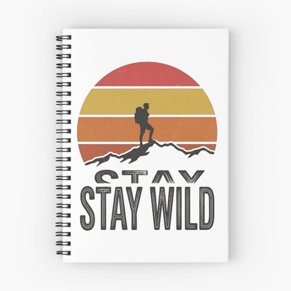 Item preview, Retro Sunset Hiker Silhouette Stay Wild Graphic designed and sold by aashcreat.