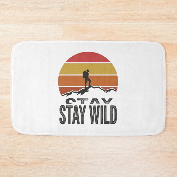 Item preview, Retro Sunset Hiker Silhouette Stay Wild Graphic designed and sold by aashcreat.