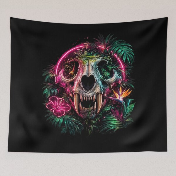 Item preview, Neon Jungle Skull Cyberpunk Streetwear Graphic designed and sold by JonelCrafts.