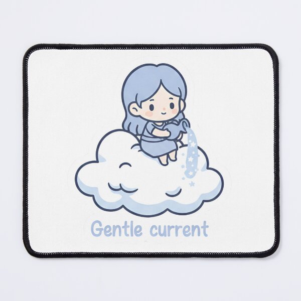 Item preview, Gentle Current Kawaii Cloud Girl Design, Cute Cozy Aesthetic Art, Soft Pastel Mental Health Vibes designed and sold by JaiSoftStudio.