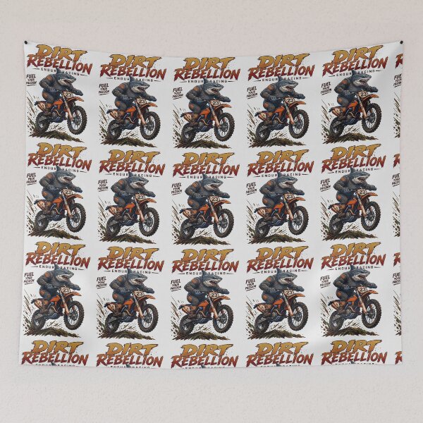 Item preview, Dirt Rebellion Enduro Shark Motocross Racing Art designed and sold by IvoryArtDesign.