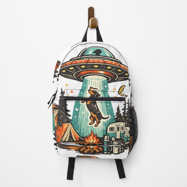 Item preview, Vintage Dachshund Camping UFO Abduction designed and sold by Art by Debasish.