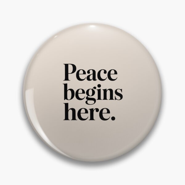 Item preview, Peace Begins Here – Minimal Inner Peace & Mindful Living Quote Design designed and sold by Irene Catchmind.