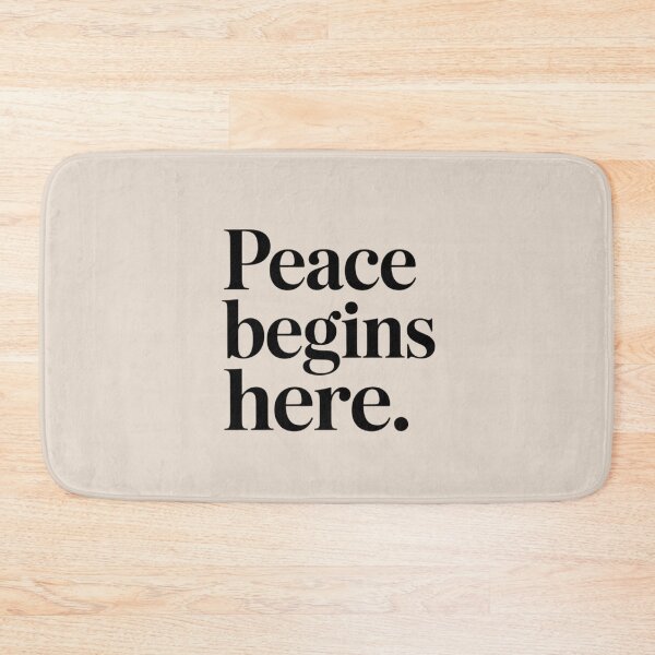 Item preview, Peace Begins Here – Minimal Inner Peace & Mindful Living Quote Design designed and sold by Irene Catchmind.