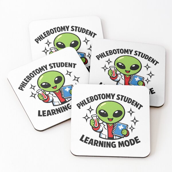 Item preview, Cute Alien Phlebotomy Student Learning Mode Funny Medical Lab Tech Design for National Phlebotomist Recognition Week Gift designed and sold by ClinicalHubs.