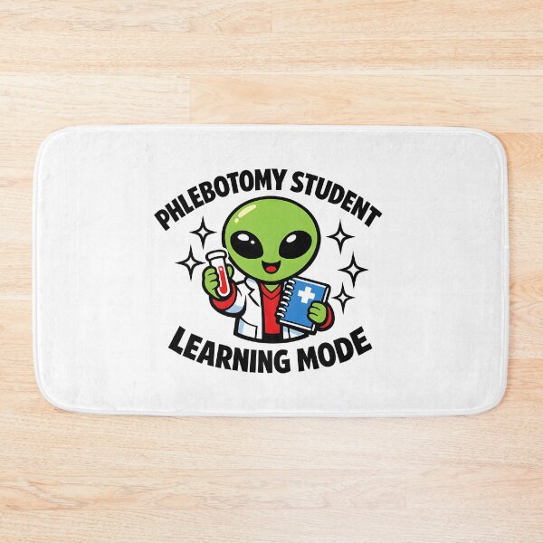 Item preview, Cute Alien Phlebotomy Student Learning Mode Funny Medical Lab Tech Design for National Phlebotomist Recognition Week Gift designed and sold by ClinicalHubs.
