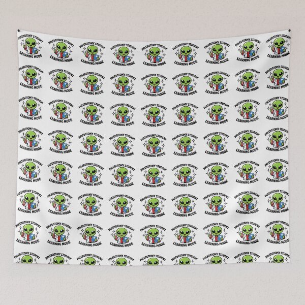 Item preview, Cute Alien Phlebotomy Student Learning Mode Funny Medical Lab Tech Design for National Phlebotomist Recognition Week Gift designed and sold by ClinicalHubs.