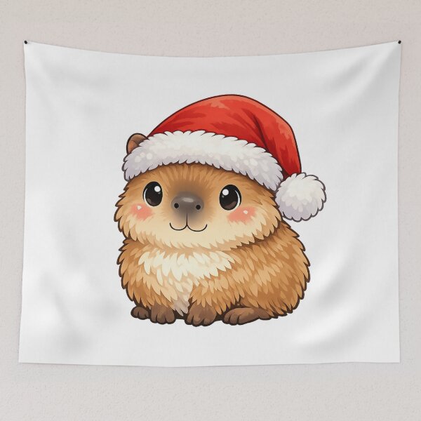 Item preview, Cute Capybara Wearing A Winter Hat designed and sold by Art by Debasish.