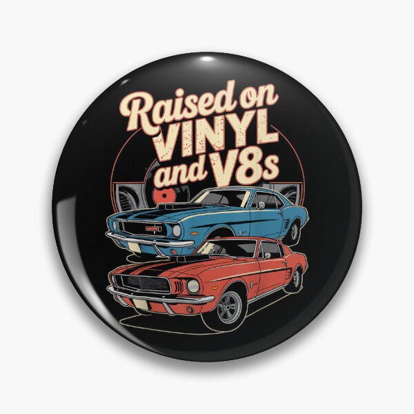 Item preview, Raised on Vinyl and V8s Retro Car Music designed and sold by AlanYYoder.