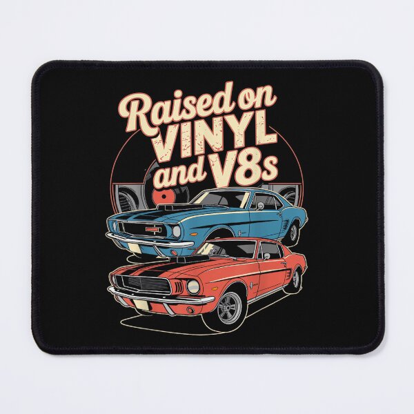 Item preview, Raised on Vinyl and V8s Retro Car Music designed and sold by AlanYYoder.
