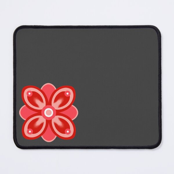 Item preview, Geometric red flower pattern design designed and sold by nathanmurphyart.