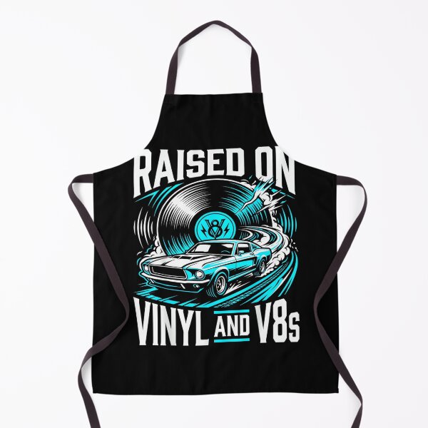 Item preview, Raised On Vinyl and V8s Retro Car Music Culture designed and sold by AlanYYoder.