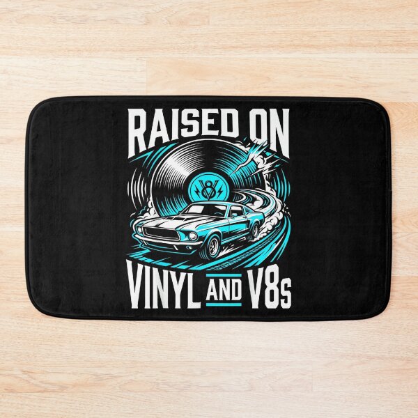 Item preview, Raised On Vinyl and V8s Retro Car Music Culture designed and sold by AlanYYoder.