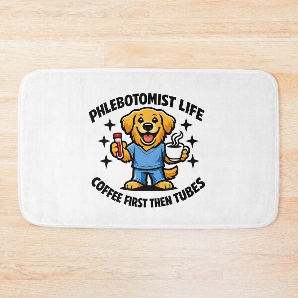 Item preview, Cute Golden Retriever Phlebotomist Funny Coffee Life Design – Medical Lab Week Nurse Appreciation Gift designed and sold by ClinicalHubs.