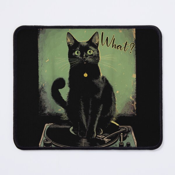 Item preview, Black Cat Sitting On Vinyl Record Player Women Men designed and sold by AlanYYoder.