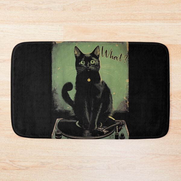 Item preview, Black Cat Sitting On Vinyl Record Player Women Men designed and sold by AlanYYoder.