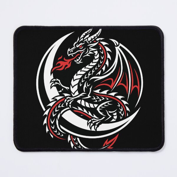 Item preview, Dragon Wrapped Around Moon designed and sold by Stickersdevelop.