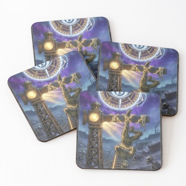 Item preview, Dark Fantasy Art, Zombie Railroad Tarot Card designed and sold by dougkeder.