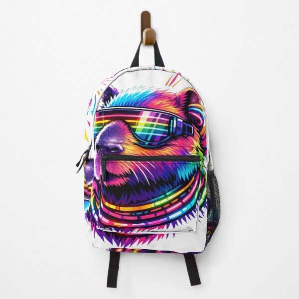 Item preview, Colorful Neon Rave Capybara Cyberpunk designed and sold by Art by Debasish.