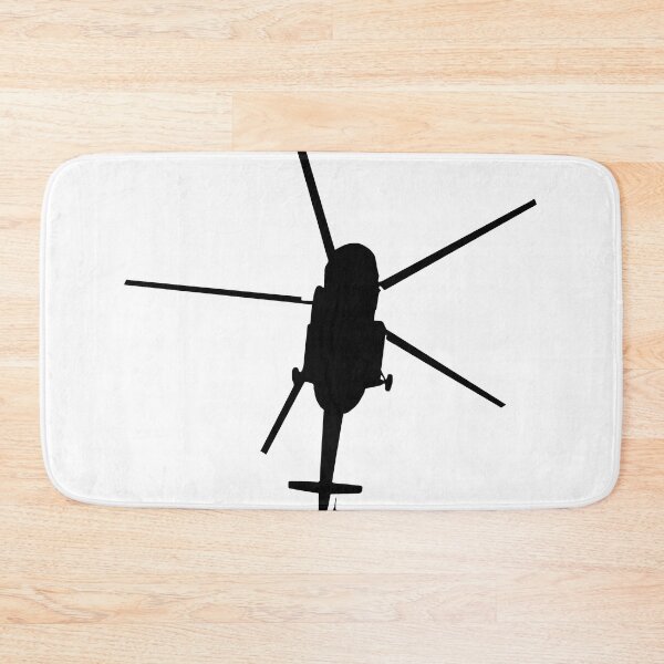 Item preview, Black helicopter silhouette on a white background designed and sold by ArtEventET.