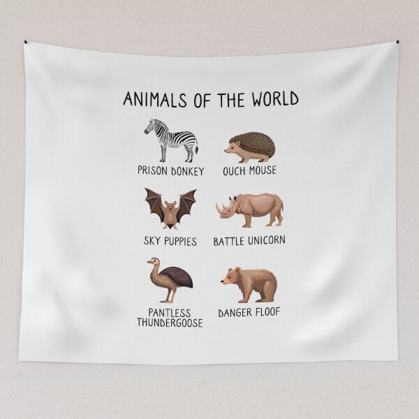 Item preview, Better names for animals - funny animals of the world joke designed and sold by messy-nessie.