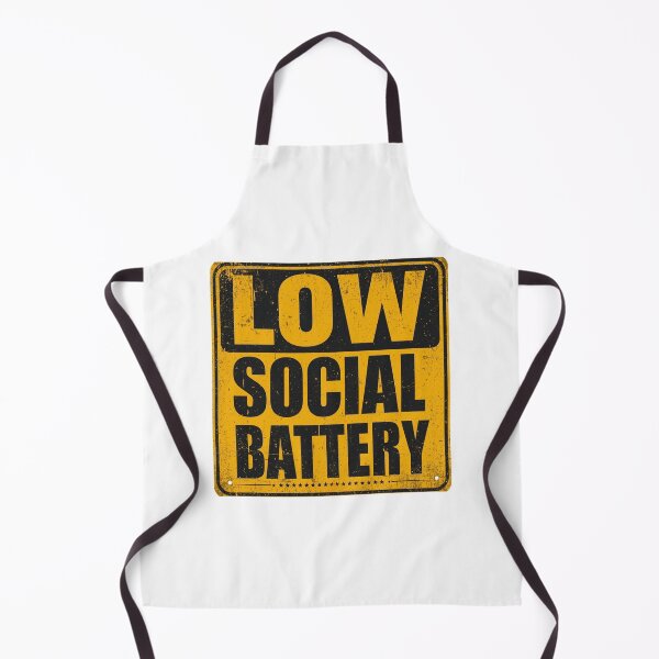 Item preview, Low Social Battery Warning Label designed and sold by EchoPrint Co..