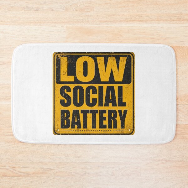 Item preview, Low Social Battery Warning Label designed and sold by EchoPrint Co..