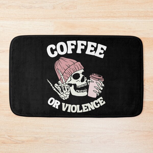 Item preview, coffee or violence simple classic design designed and sold by OldSkullDesigns.