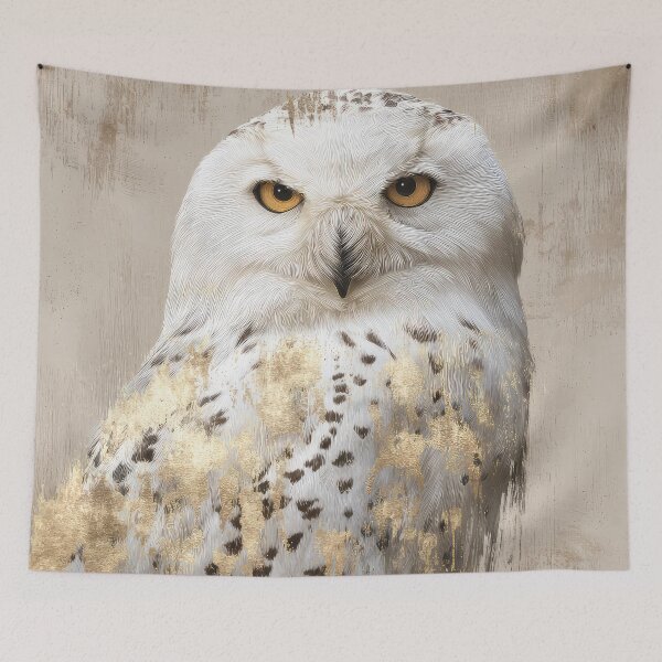 Item preview, Gold and White Owl designed and sold by Elisabeth Lucas.