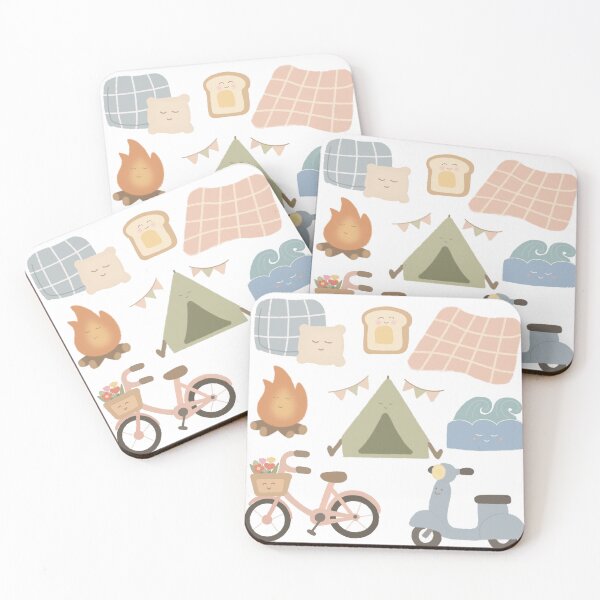 Item preview, Minimal Camping Lifestyle Icon Set Cozy Daily Adventure Sticker Pack designed and sold by Teenidesign .