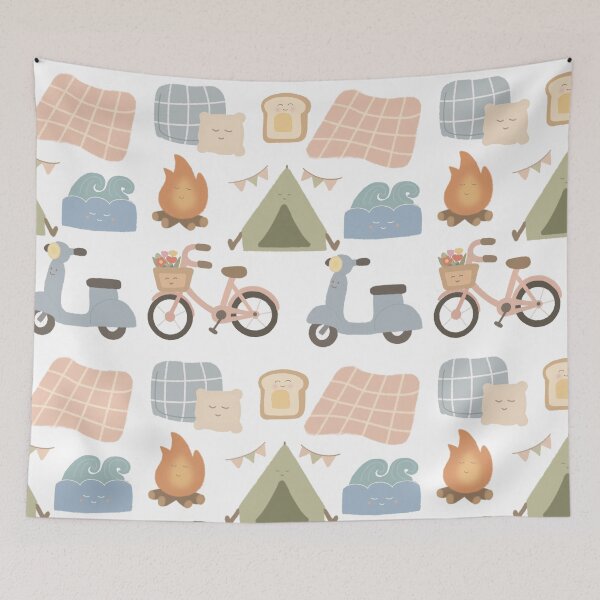 Item preview, Minimal Camping Lifestyle Icon Set Cozy Daily Adventure Sticker Pack designed and sold by Teenidesign .