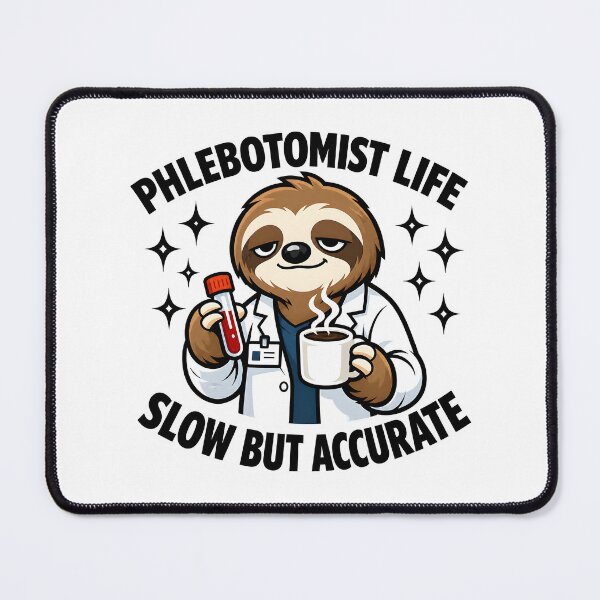 Item preview, Funny Cute Sloth Phlebotomist Life Design – Sleepy Animal Nurse Humor for National Phlebotomist Recognition Week & Medical Worker Gifts designed and sold by ClinicalHubs.