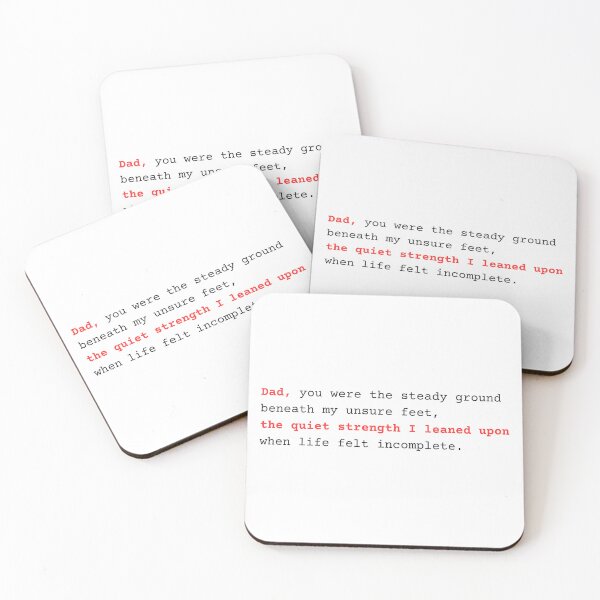 Item preview, Father’s Day Poem Card Set, Dad Poetry Art Prints, Heartfelt Gift Collection, Steady Ground designed and sold by BlareBlare.