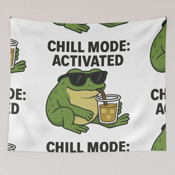 Item preview, Cyber-Chill Frog Tech Aesthetic Sticker designed and sold by tineldesign.