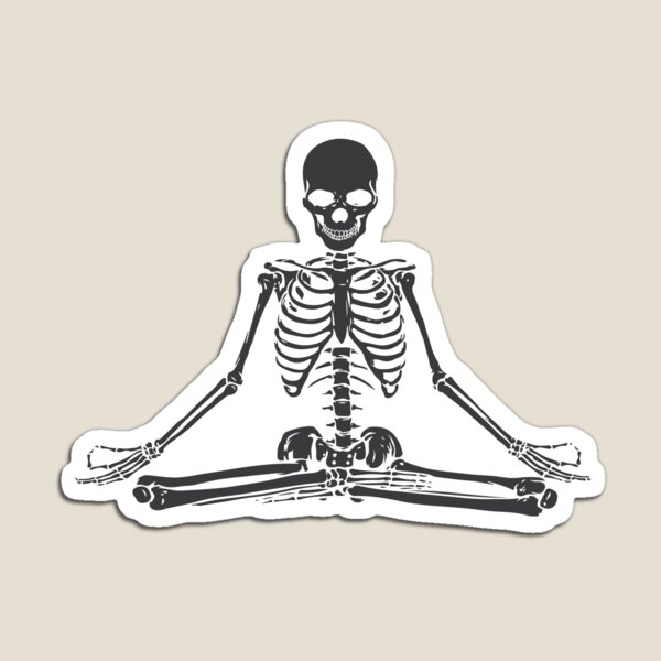 Meditating Skeleton Magnet