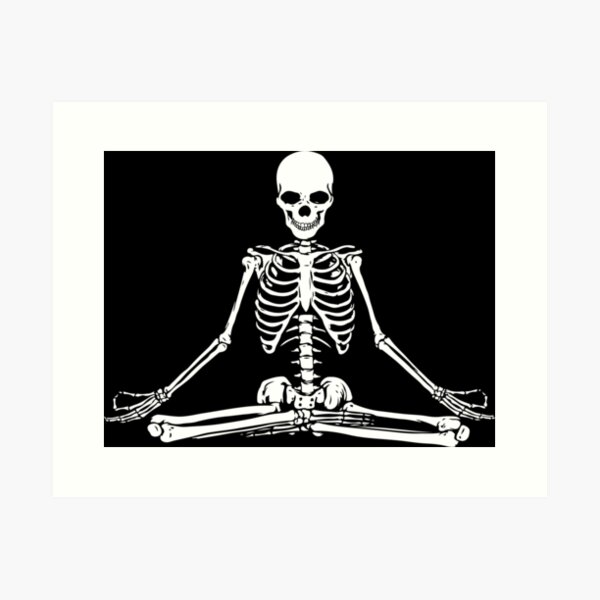 Item preview, Meditating Skeleton designed and sold by Shayli Kipnis.