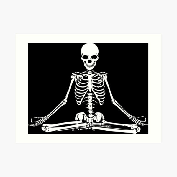 Meditating Skeleton Art Print