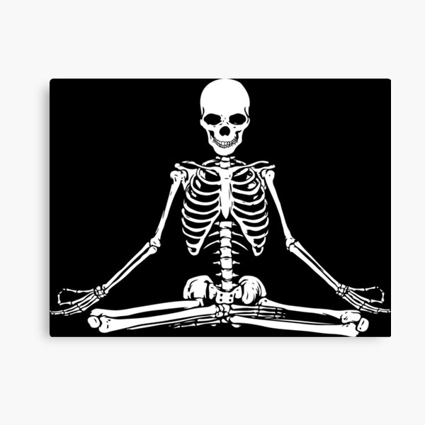 Meditating Skeleton Canvas Print