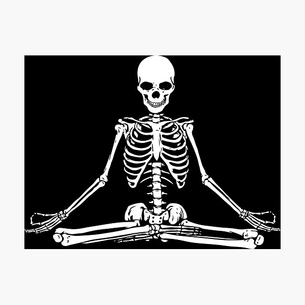  Skelett macht Yoga Fotodruck