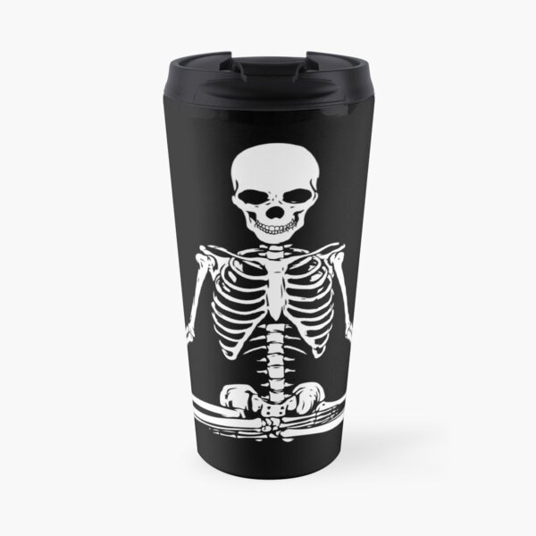 Meditating Skeleton Travel Mug