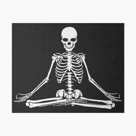 Meditating Skeleton Art Board Print