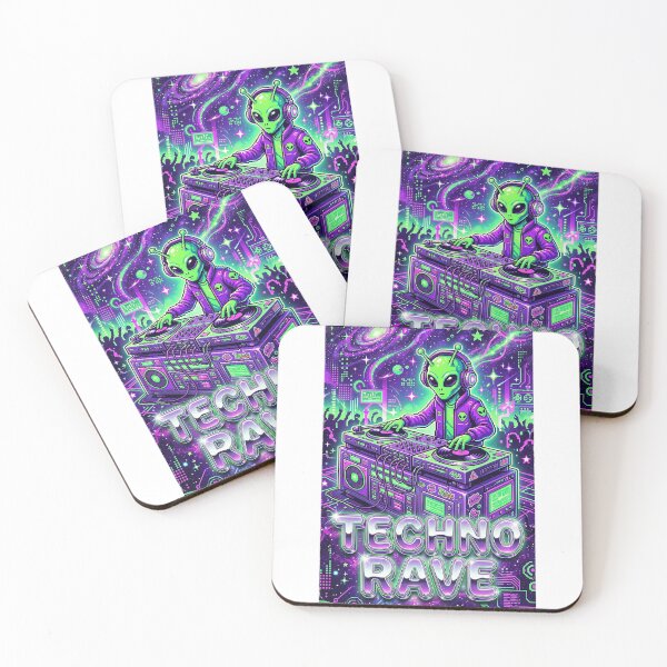 Item preview, Pixel Art Alien DJ Techno Rave - Retro Galaxy Music Poster designed and sold by Style-InkPulse.