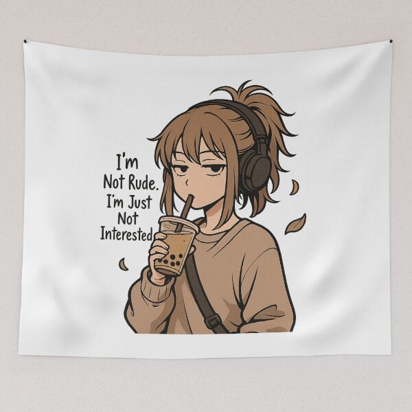 Item preview, Moody Anime Girl With Boba designed and sold by Velvet-motive.