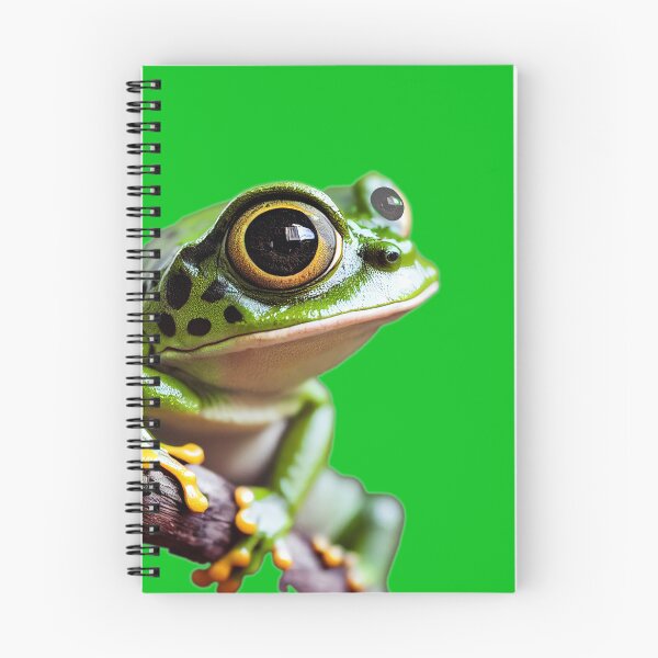 Item preview, Green frog sits on branch of tropical tree. Dumpy frog, green tree frog, papua green tree frog designed and sold by ArtEventET.